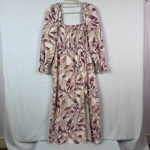 House of Harlow 1960 Midi Dress Linen Blend